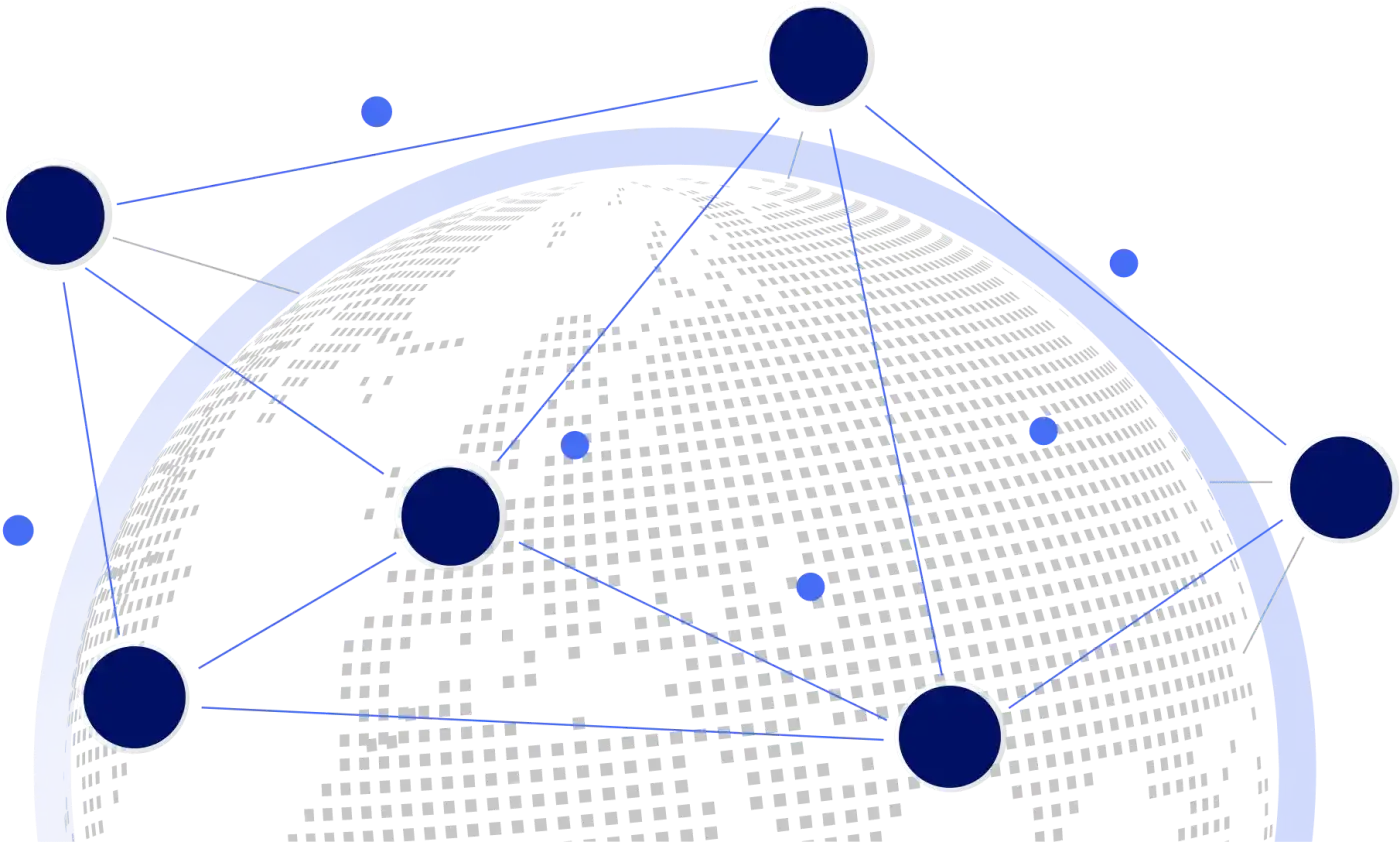 Connected network technology visual
